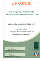 Familienfreundliches Oberfranken bei W. Schlenck GmbH in Bayreuth